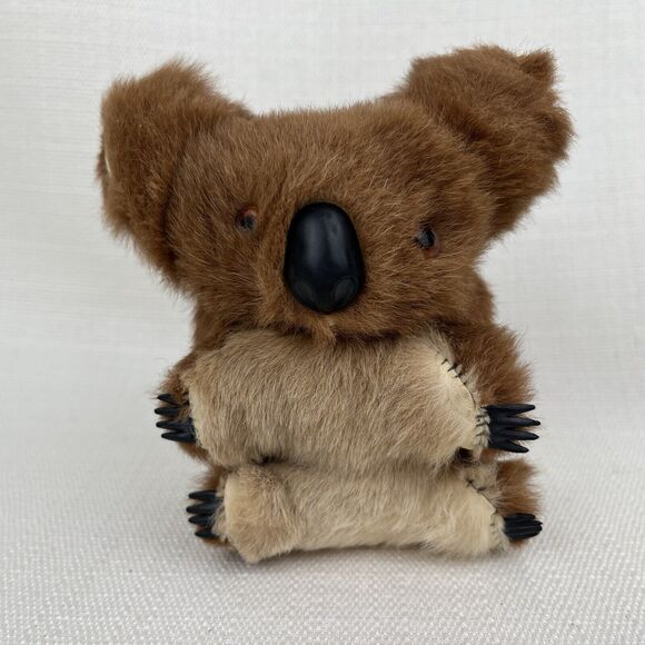 Vintage Collectible Koala Bear Plush w/ Real Kangaroo Fur Australian Animal EUC! - Picture 1 of 7